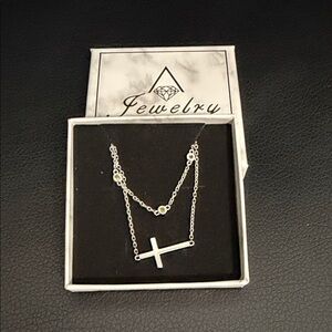 Elegant Silver Cross Necklace